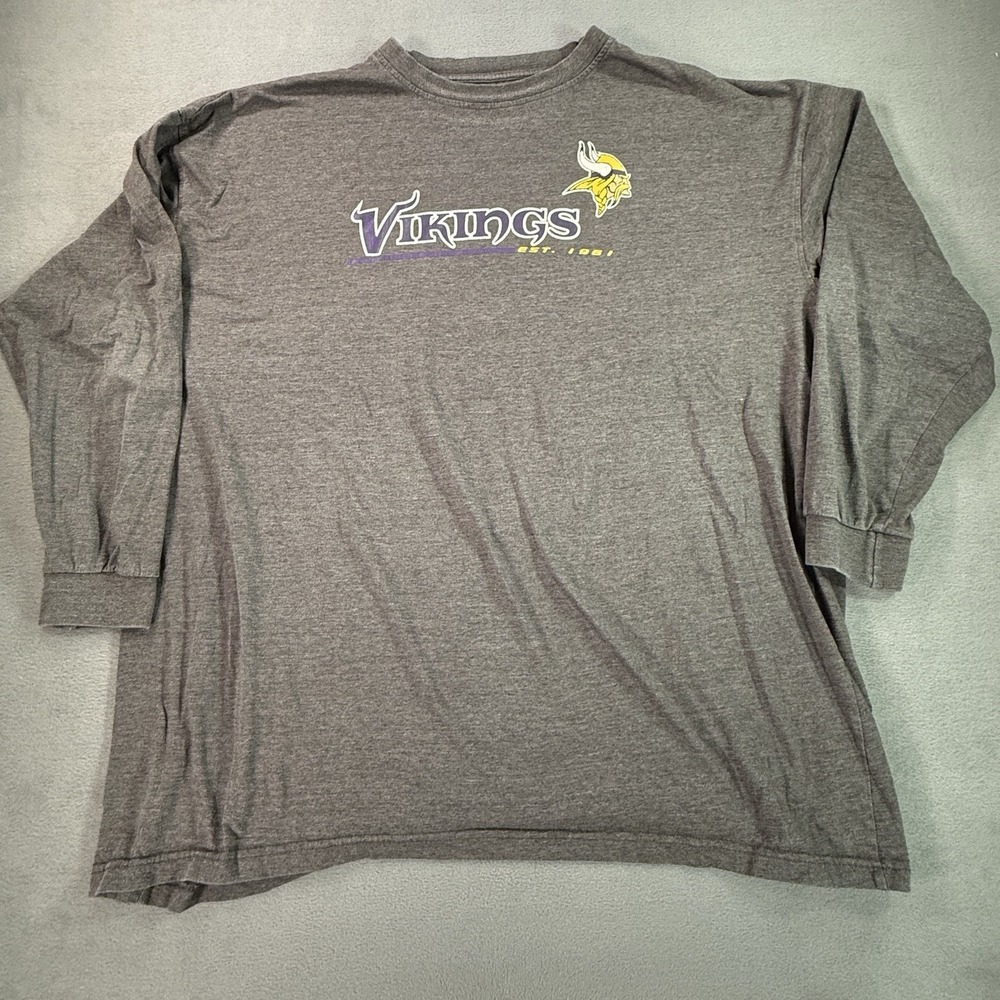 Minnesota Vikings NFL Officially Licensed Gray Football Shirt Size 4XLT